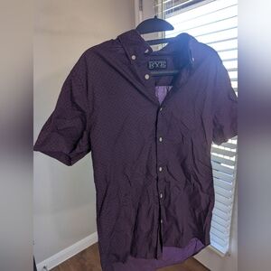 RYE Purple Short Sleeve Shirt Size Small